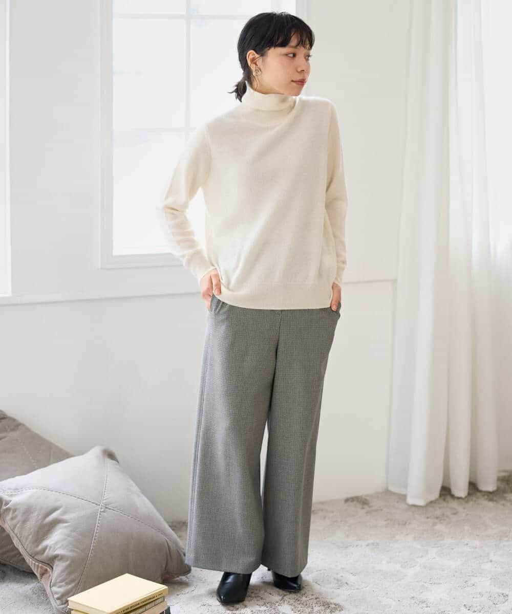 NHFAI87360 GIANNI LO GIUDICE(小さいサイズ)(メゾン ドゥ サンク) カシミヤハイネックニット ブラック