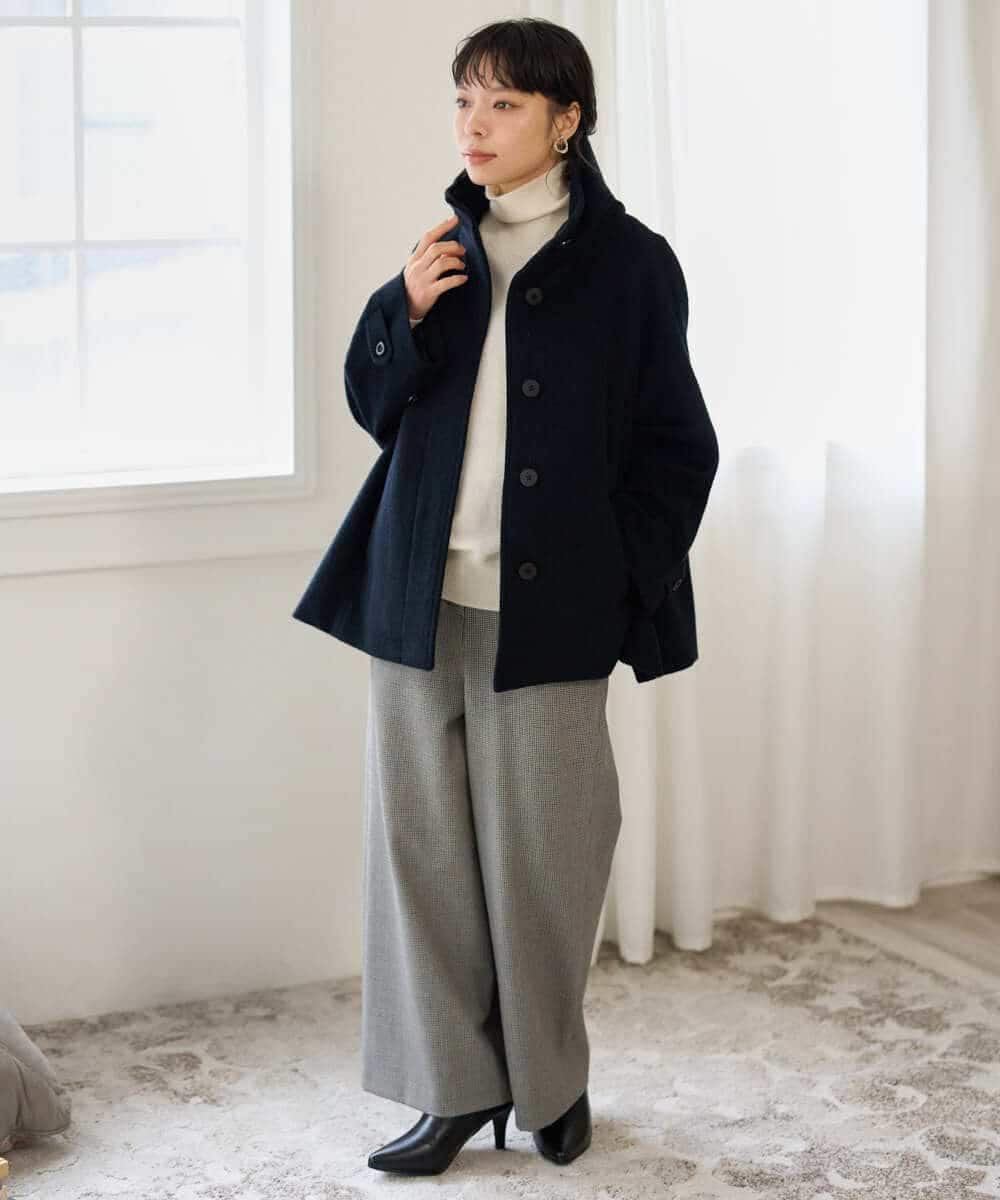 NHFAI87360 GIANNI LO GIUDICE(小さいサイズ)(メゾン ドゥ サンク) カシミヤハイネックニット ブラック