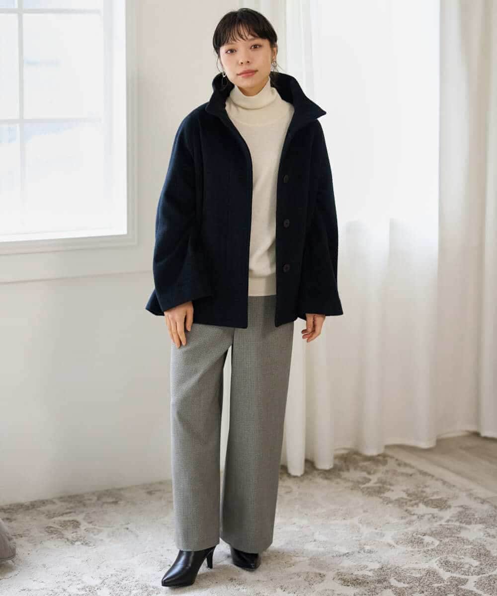 NHFAI87360 GIANNI LO GIUDICE(小さいサイズ)(メゾン ドゥ サンク) カシミヤハイネックニット ブラック