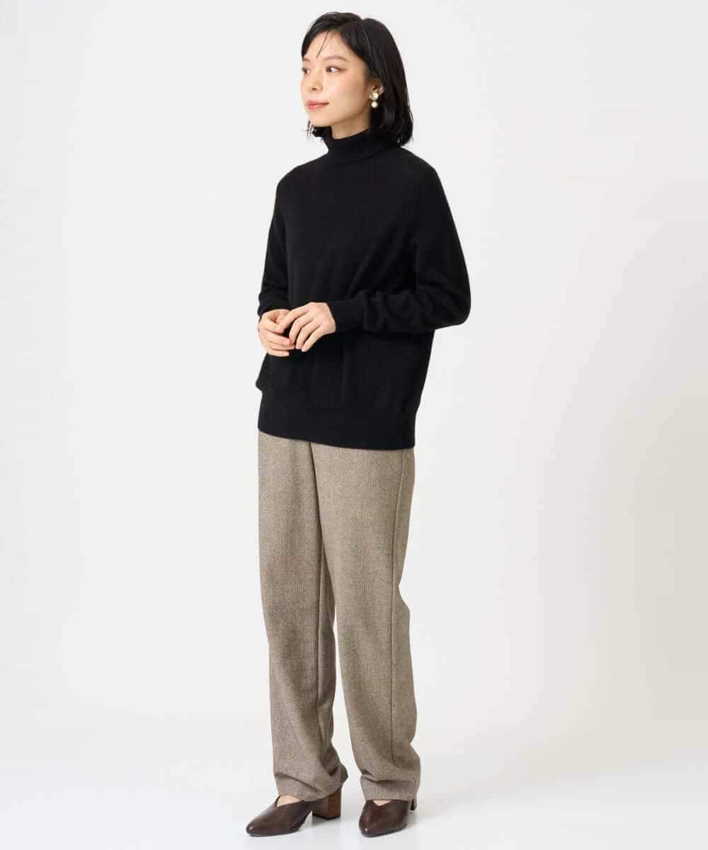 NHFAI87360 GIANNI LO GIUDICE(小さいサイズ)(メゾン ドゥ サンク) カシミヤハイネックニット ブラック