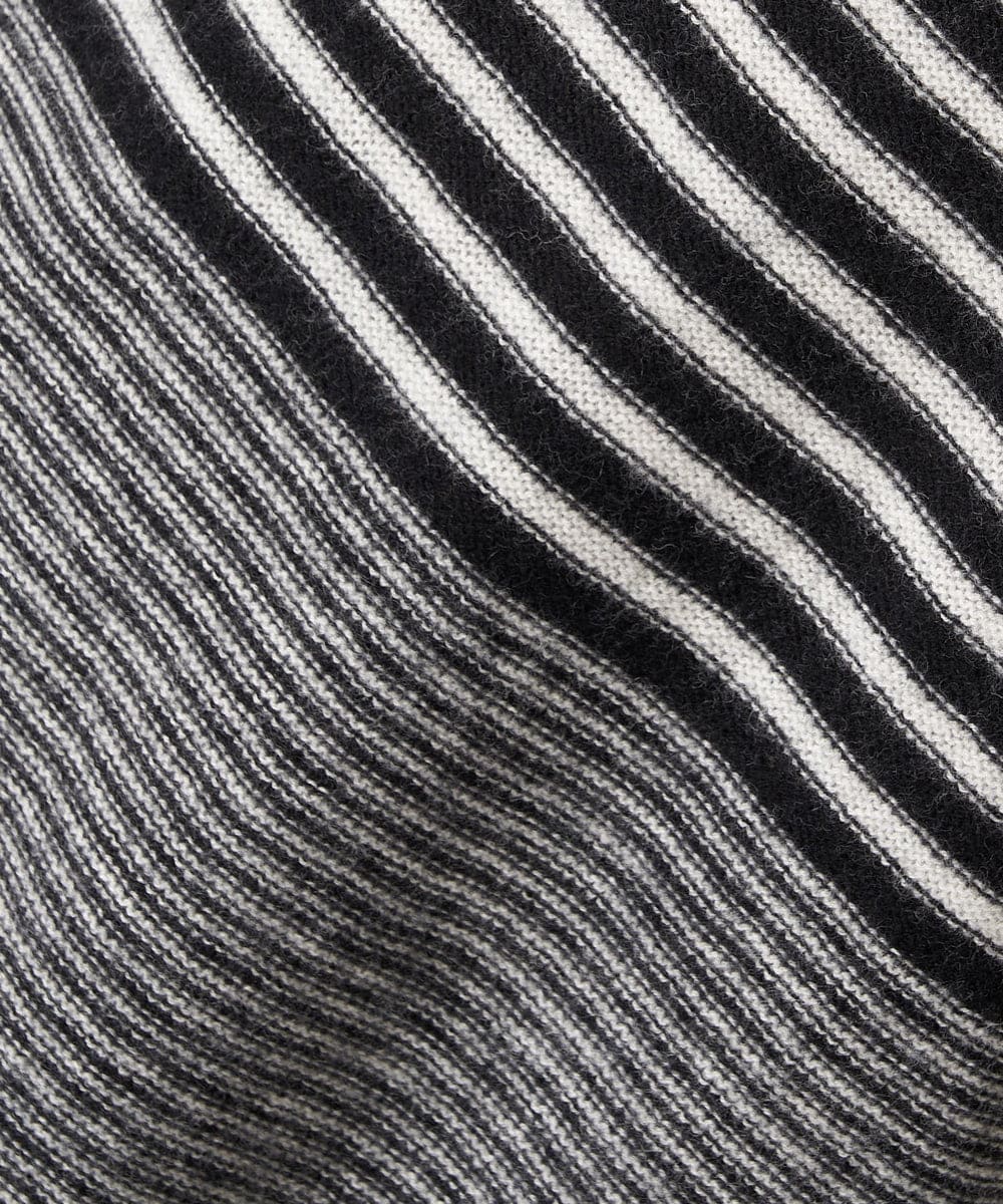 NHFAW01240 GIANNI LO GIUDICE(小さいサイズ)(メゾン ドゥ サンク) ボイルウールボーダーニット ブラック系