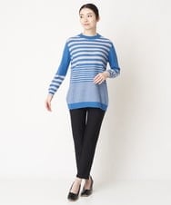 NHFAW01240 GIANNI LO GIUDICE(小さいサイズ)(メゾン ドゥ サンク) ボイルウールボーダーニット ブラック系
