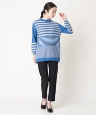 NHFAW01240 GIANNI LO GIUDICE(小さいサイズ)(メゾン ドゥ サンク) ボイルウールボーダーニット ブラック系