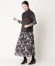 NHFAW10230 GIANNI LO GIUDICE(小さいサイズ)(メゾン ドゥ サンク) アゼ編みインターシャニットベスト ネイビー系