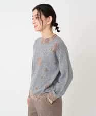 NHFCE53270 GIANNI LO GIUDICE(小さいサイズ)(メゾン ドゥ サンク) ドットインターシャニット グレー