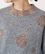 NHFCE53270 GIANNI LO GIUDICE(小さいサイズ)(メゾン ドゥ サンク) ドットインターシャニット グレー