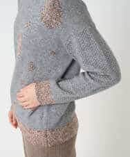 NHFCE53270 GIANNI LO GIUDICE(小さいサイズ)(メゾン ドゥ サンク) ドットインターシャニット グレー