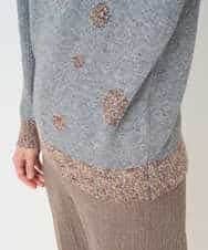 NHFCE53270 GIANNI LO GIUDICE(小さいサイズ)(メゾン ドゥ サンク) ドットインターシャニット グレー