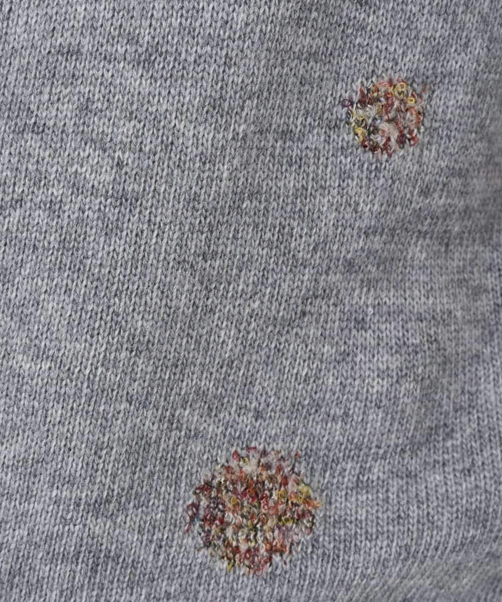 NHFCE53270 GIANNI LO GIUDICE(小さいサイズ)(メゾン ドゥ サンク) ドットインターシャニット グレー