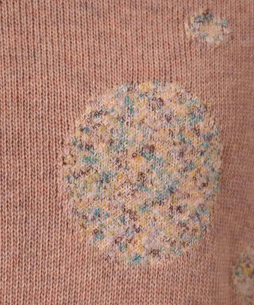 NHFCE53270 GIANNI LO GIUDICE(小さいサイズ)(メゾン ドゥ サンク) ドットインターシャニット グレー