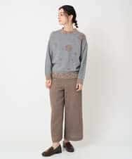 NHFCE53270 GIANNI LO GIUDICE(小さいサイズ)(メゾン ドゥ サンク) ドットインターシャニット グレー