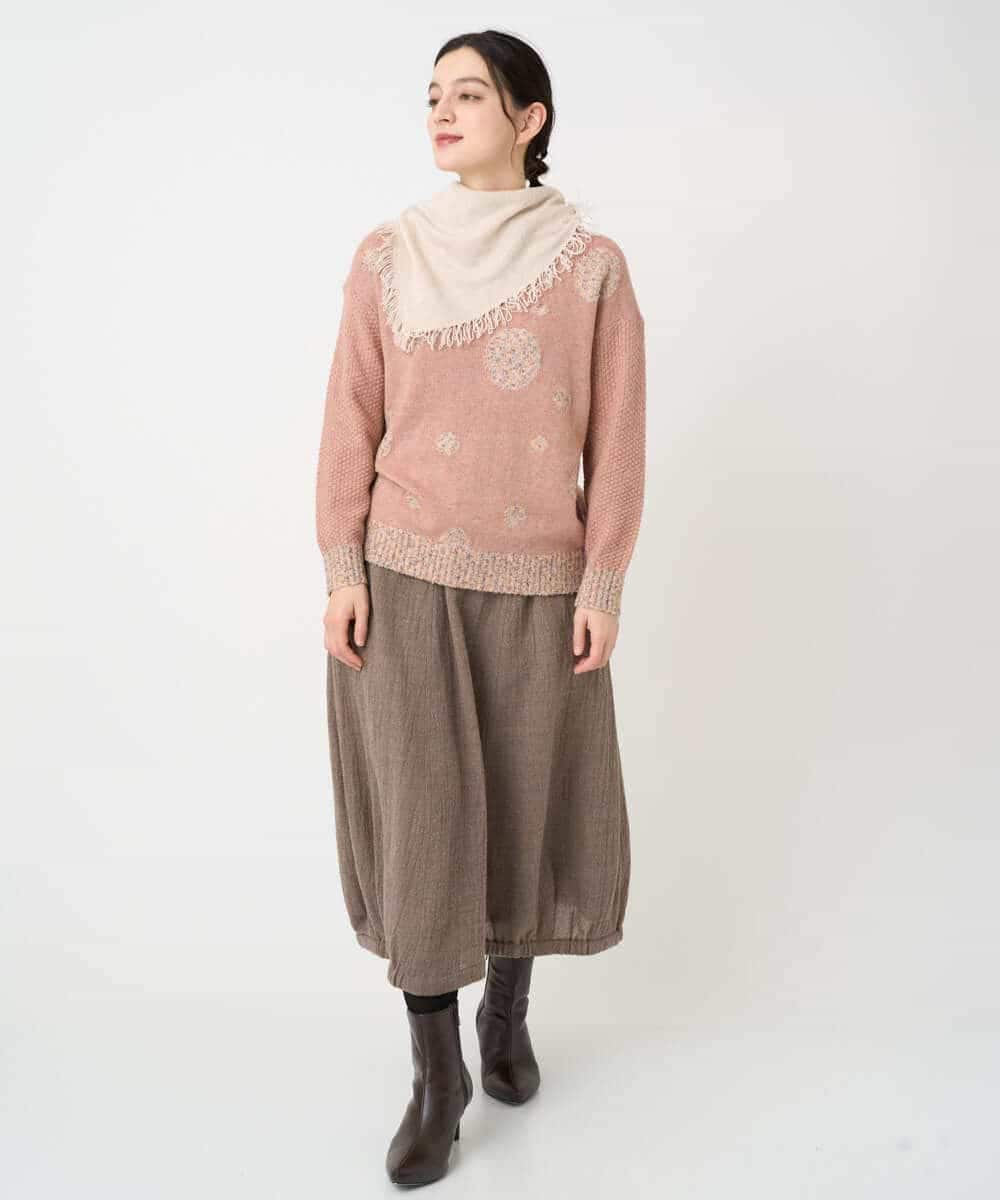 NHFCE53270 GIANNI LO GIUDICE(小さいサイズ)(メゾン ドゥ サンク) ドットインターシャニット グレー