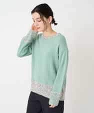 NHFCF50250 GIANNI LO GIUDICE(小さいサイズ)(メゾン ドゥ サンク) カスリパネルボーダーニット グリーン