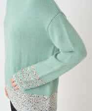 NHFCF50250 GIANNI LO GIUDICE(小さいサイズ)(メゾン ドゥ サンク) カスリパネルボーダーニット グリーン