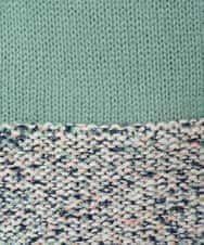 NHFCF50250 GIANNI LO GIUDICE(小さいサイズ)(メゾン ドゥ サンク) カスリパネルボーダーニット グリーン