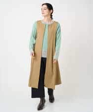 NHFCF50250 GIANNI LO GIUDICE(小さいサイズ)(メゾン ドゥ サンク) カスリパネルボーダーニット グリーン