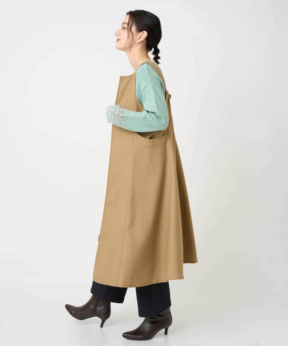 NHFCF50250 GIANNI LO GIUDICE(小さいサイズ)(メゾン ドゥ サンク) カスリパネルボーダーニット グリーン