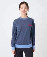 NHFCF60200 GIANNI LO GIUDICE(小さいサイズ)(メゾン ドゥ サンク) 配色デザインポケットニット ブルー