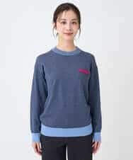 NHFCF60200 GIANNI LO GIUDICE(小さいサイズ)(メゾン ドゥ サンク) 配色デザインポケットニット ブルー