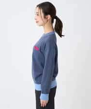 NHFCF60200 GIANNI LO GIUDICE(小さいサイズ)(メゾン ドゥ サンク) 配色デザインポケットニット ブルー