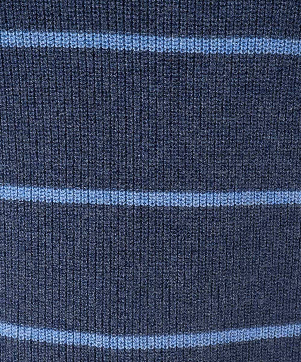 NHFCF61200 GIANNI LO GIUDICE(小さいサイズ)(メゾン ドゥ サンク) パネルボーダーニット ブルー