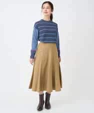 NHFCF61200 GIANNI LO GIUDICE(小さいサイズ)(メゾン ドゥ サンク) パネルボーダーニット ブルー