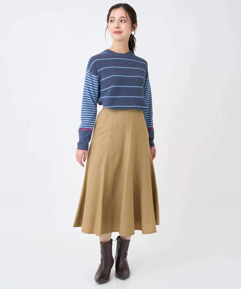 NHFCF61200 GIANNI LO GIUDICE(小さいサイズ)(メゾン ドゥ サンク) パネルボーダーニット ブルー