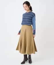 NHFCF61200 GIANNI LO GIUDICE(小さいサイズ)(メゾン ドゥ サンク) パネルボーダーニット ブルー