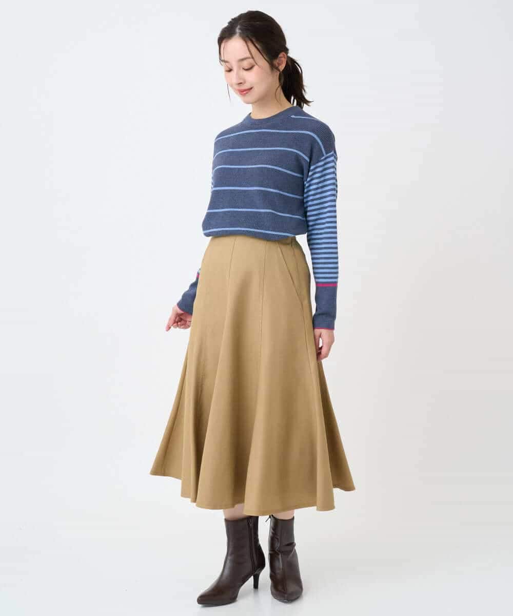 NHFCF61200 GIANNI LO GIUDICE(小さいサイズ)(メゾン ドゥ サンク) パネルボーダーニット ブルー