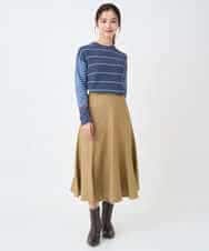 NHFCF61200 GIANNI LO GIUDICE(小さいサイズ)(メゾン ドゥ サンク) パネルボーダーニット ブルー