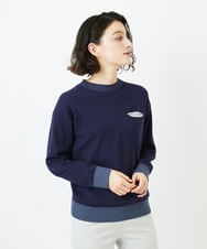 NHFCF62200 GIANNI LO GIUDICE(小さいサイズ)(メゾン ドゥ サンク) 配色デザインポケットニット ネイビー