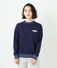 NHFCF62200 GIANNI LO GIUDICE(小さいサイズ)(メゾン ドゥ サンク) 配色デザインポケットニット ネイビー