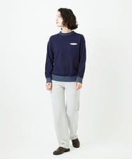 NHFCF62200 GIANNI LO GIUDICE(小さいサイズ)(メゾン ドゥ サンク) 配色デザインポケットニット ネイビー