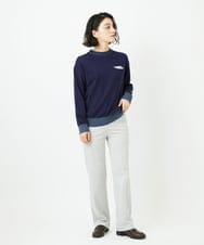 NHFCF62200 GIANNI LO GIUDICE(小さいサイズ)(メゾン ドゥ サンク) 配色デザインポケットニット ネイビー