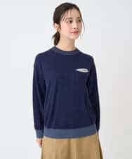 NHFCF62200 GIANNI LO GIUDICE(小さいサイズ)(メゾン ドゥ サンク) 配色デザインポケットニット ネイビー