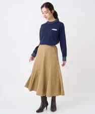 NHFCF62200 GIANNI LO GIUDICE(小さいサイズ)(メゾン ドゥ サンク) 配色デザインポケットニット ネイビー