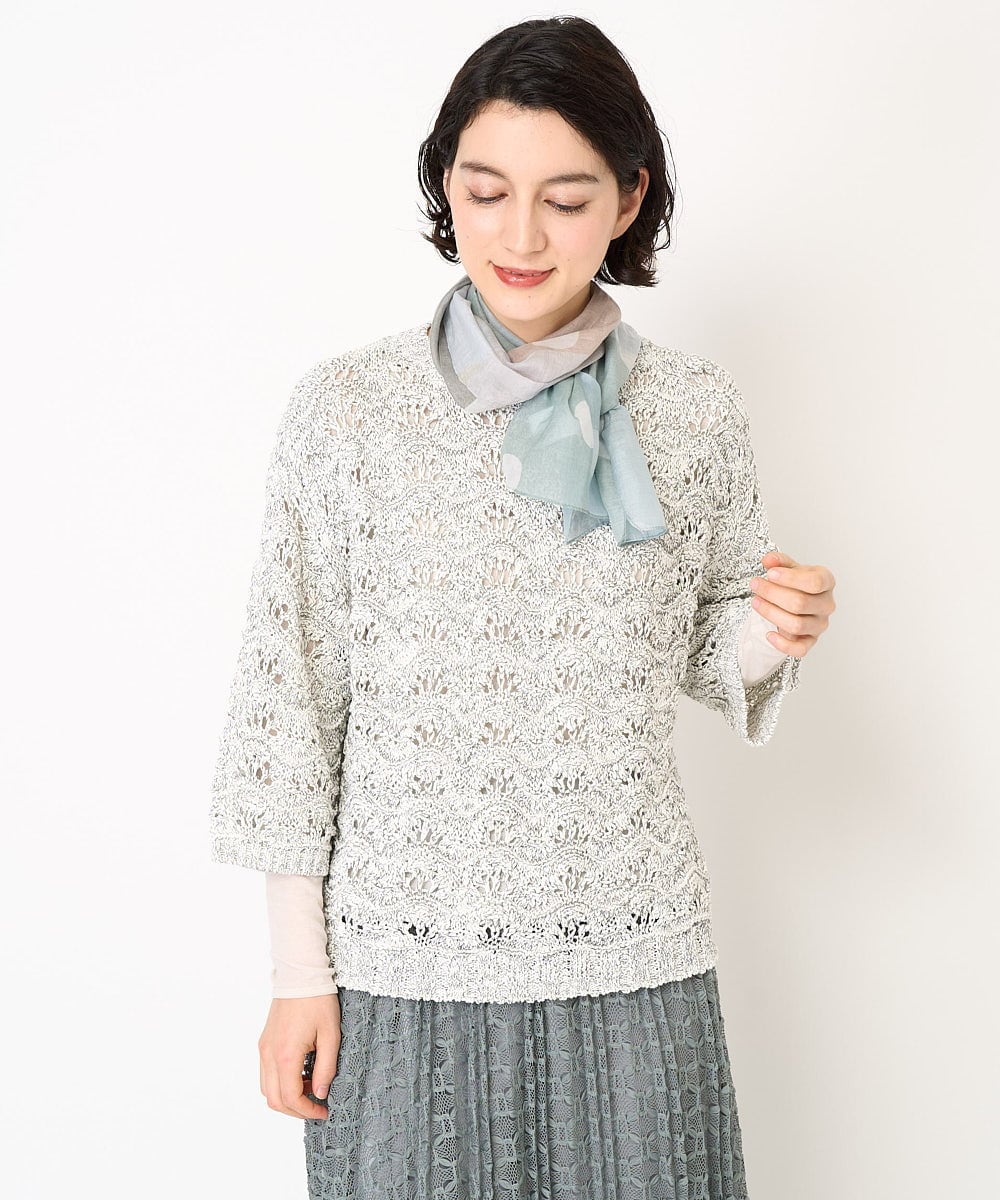 NHFEB40260 GIANNI LO GIUDICE(小さいサイズ)(メゾン ドゥ サンク) テープヤーンプルオーバーニット グリーン