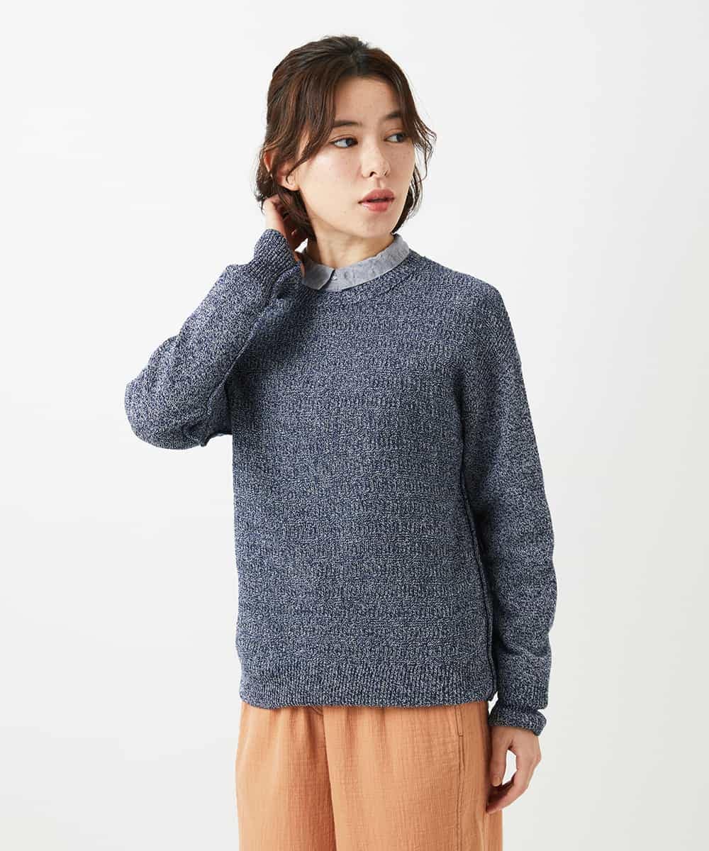 NHFED11260 GIANNI LO GIUDICE(小さいサイズ)(メゾン ドゥ サンク) コットン杢ニット ライトグリーン