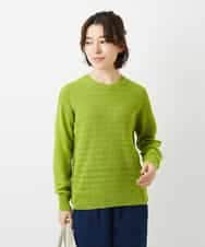 NHFED11260 GIANNI LO GIUDICE(小さいサイズ)(メゾン ドゥ サンク) コットン杢ニット ライトグリーン