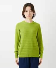 NHFED11260 GIANNI LO GIUDICE(小さいサイズ)(メゾン ドゥ サンク) コットン杢ニット ライトグリーン