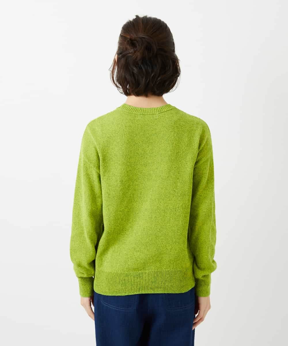 NHFED11260 GIANNI LO GIUDICE(小さいサイズ)(メゾン ドゥ サンク) コットン杢ニット ライトグリーン