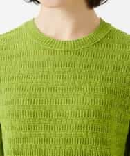 NHFED11260 GIANNI LO GIUDICE(小さいサイズ)(メゾン ドゥ サンク) コットン杢ニット ライトグリーン