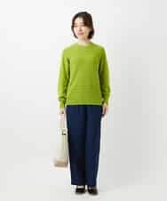 NHFED11260 GIANNI LO GIUDICE(小さいサイズ)(メゾン ドゥ サンク) コットン杢ニット ライトグリーン