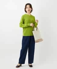 NHFED11260 GIANNI LO GIUDICE(小さいサイズ)(メゾン ドゥ サンク) コットン杢ニット ライトグリーン