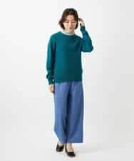 NHFED11260 GIANNI LO GIUDICE(小さいサイズ)(メゾン ドゥ サンク) コットン杢ニット ライトグリーン