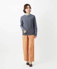 NHFED11260 GIANNI LO GIUDICE(小さいサイズ)(メゾン ドゥ サンク) コットン杢ニット ライトグリーン