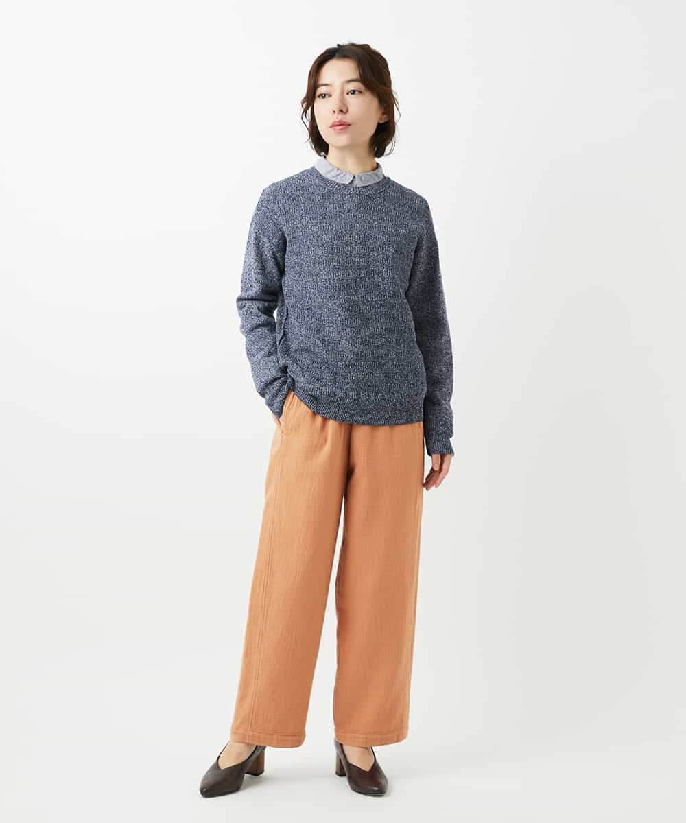 NHFED11260 GIANNI LO GIUDICE(小さいサイズ)(メゾン ドゥ サンク) コットン杢ニット ライトグリーン