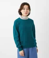 NHFED11260 GIANNI LO GIUDICE(小さいサイズ)(メゾン ドゥ サンク) コットン杢ニット グリーン