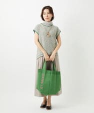 NHFED12270 GIANNI LO GIUDICE(小さいサイズ)(メゾン ドゥ サンク) コットンリネンニットベスト ブルー