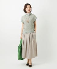 NHFED12270 GIANNI LO GIUDICE(小さいサイズ)(メゾン ドゥ サンク) コットンリネンニットベスト ブルー